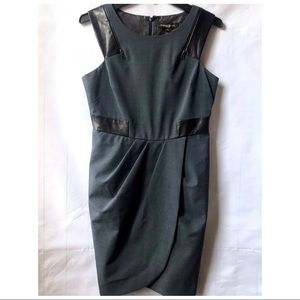 Cynthia Steffe Gray Wool Leather Susie Mini Dress